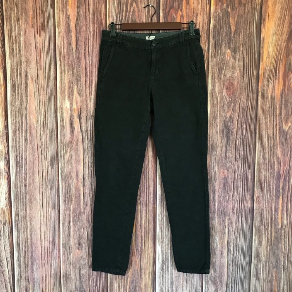 Madewell Cotton Linen Pants Black Size 0